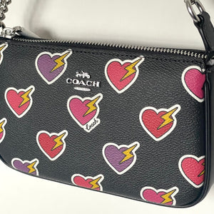 Coach Nolita 19 Shoulder Bag Heart Bolt Black Wristlet Clutch CW452 ORG PKG