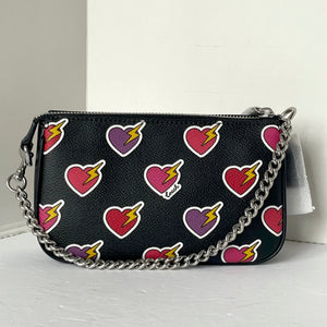 Coach Nolita 19 Shoulder Bag Heart Bolt Black Wristlet Clutch CW452 ORG PKG