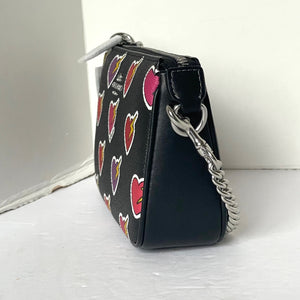 Coach Nolita 19 Shoulder Bag Heart Bolt Black Wristlet Clutch CW452 ORG PKG