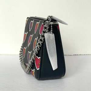 Coach Nolita 19 Shoulder Bag Heart Bolt Black Wristlet Clutch CW452 ORG PKG