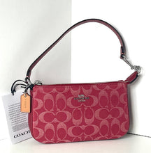 Load image into Gallery viewer, Coach Nolita 19 Wristlet True Red Signature Denim Leather Shoulder Bag CCZ48