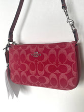 Load image into Gallery viewer, Coach Nolita 19 Wristlet True Red Signature Denim Leather Shoulder Bag CCZ48
