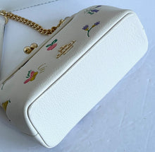 Load image into Gallery viewer, Coach Nora Kisslock Crossbody Womens Leather White Garden Print C8335