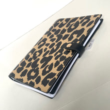 Load image into Gallery viewer, Leopard print notebook cover on a plain background