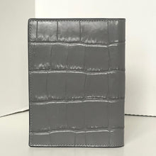 Load image into Gallery viewer, Gray textured leather wallet on a white background
