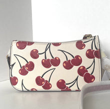 Load image into Gallery viewer, Handbag with cherry pattern on a white surface