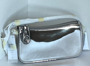 Coach Penn Shoulder Bag Silver Metallic CM537 Small Clutch Y2K ORGPKG