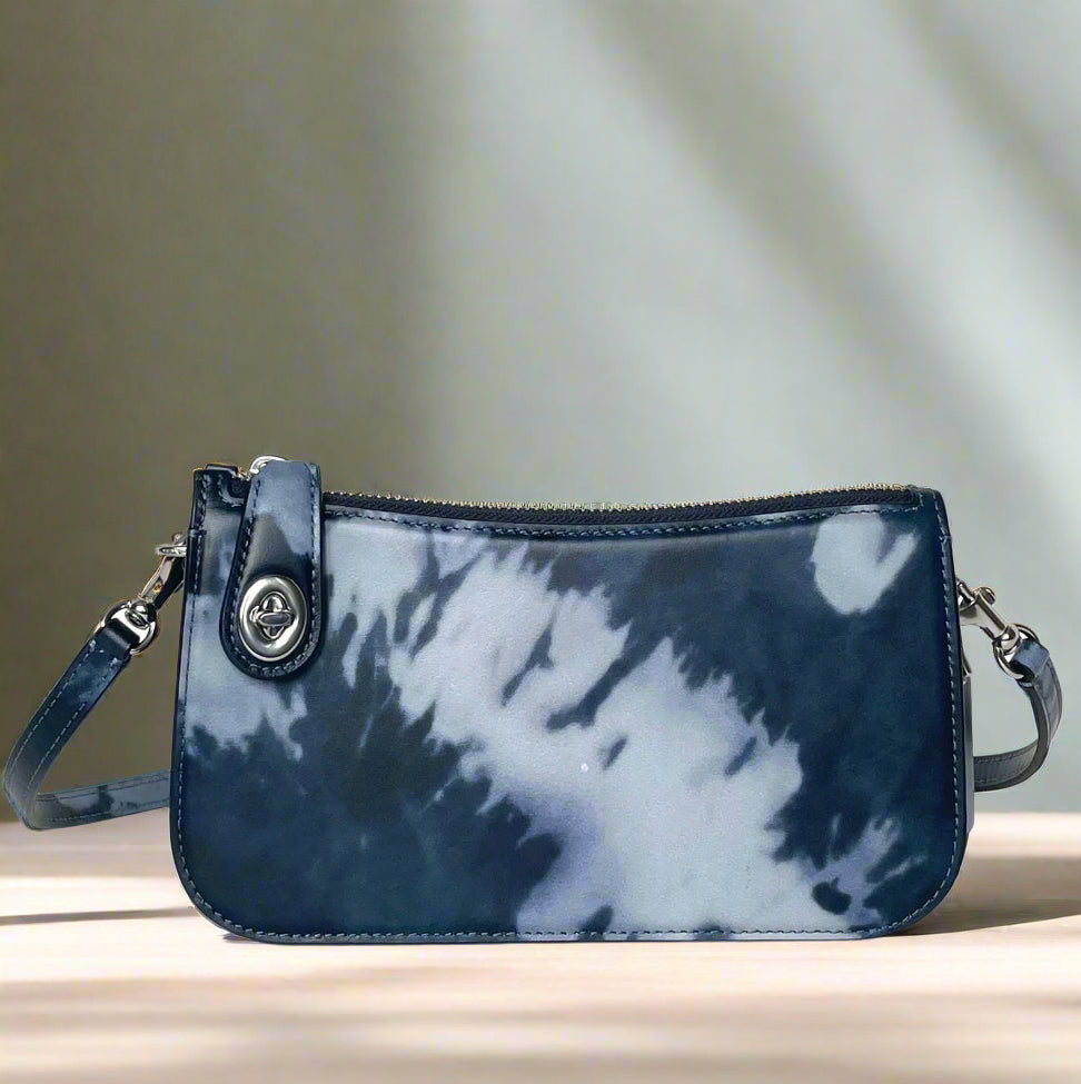 CoachPennShoulderBagY2KBlueTieDyePrintCU049SmallClutch
