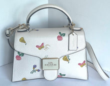 Load image into Gallery viewer, Coach Pepper Satchel Crossbody Womens Leather White Dreamy Veggie Print C8601