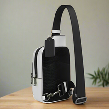 Load image into Gallery viewer, Coach Racer Sling Bag Backpack Canvas Leather Walnut Chalk CY912 ORGPKG