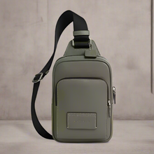 Load image into Gallery viewer, Coach Racer Sling Pack Army Green Leather Small Shoulder Bag CU252 ORGPKG
