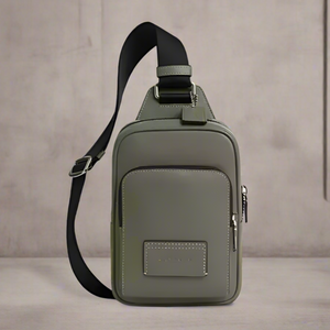 Coach Racer Sling Pack Army Green Leather Small Shoulder Bag CU252 ORGPKG
