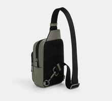 Load image into Gallery viewer, Coach Racer Sling Pack Army Green Leather Small Shoulder Bag CU252 ORGPKG