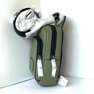 Coach Racer Sling Pack Army Green Leather Small Shoulder Bag CU252 ORGPKG