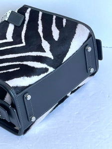 Coach Rogue 20 Zebra Calf Hair CM564 Small Top Handle Satchel Crossbody Bag