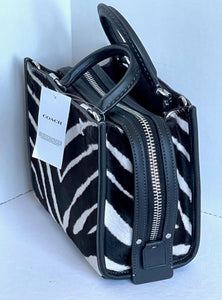 Coach Rogue 20 Zebra Calf Hair CM564 Small Top Handle Satchel Crossbody Bag