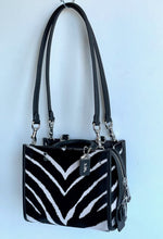 Load image into Gallery viewer, Coach Rogue 20 Zebra Calf Hair CM564 Small Top Handle Satchel Crossbody Bag