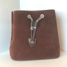 Load image into Gallery viewer, Coach Rowan Bucket Bag Suede Leather Vintage Brown Crossbody Pouch CCC78