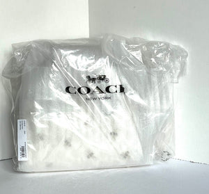 Coach Rowan Satchel Bee Print Satchel Crossbody White Signature Canvas Leather CH516