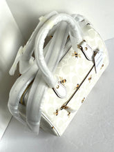 Load image into Gallery viewer, Coach Rowan Satchel Bee Print Satchel Crossbody White Signature Canvas Leather CH516