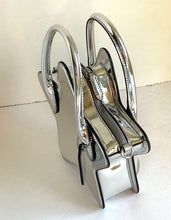 Load image into Gallery viewer, Coach Silver Star Crossbody Bag Small Mirror Metallic Leather CN700 Top Handles
