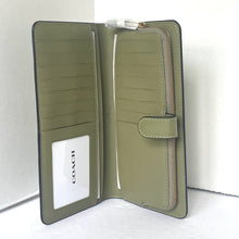 Load image into Gallery viewer, Coach Skinny Phone Wallet CH823 Womens Moss Continental Leather Slim Zip