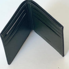 Load image into Gallery viewer, Black leather wallet on a white background