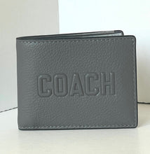 Load image into Gallery viewer, Gray Coach wallet on a white background