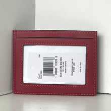 Load image into Gallery viewer, Red cardholder with a label on a white background