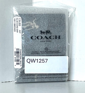 Coach Slim ID Card Case Wallet Surf Charcoal CBJ93 Canvas Leather ORGPKG travel