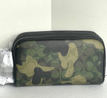 Load image into Gallery viewer, Coach Small Travel Kit Camo Print CM034 Signature Canvas Dopp Bag Toiletry Green