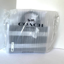 Load image into Gallery viewer, Coach Smith Tote Medium Blue Leather Crossbody Bag Cu997 ORIGPKG