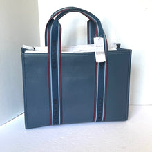 Load image into Gallery viewer, Coach Smith Tote Medium Blue Leather Crossbody Bag Cu997 ORIGPKG