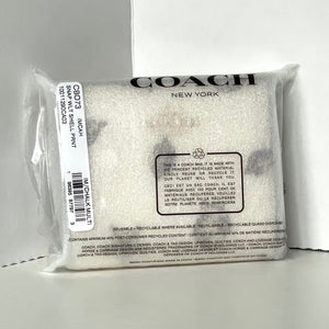Coach Snap Wallet ID Shell Print CBO73 White Brown Small Billfold ORGPKG Charm