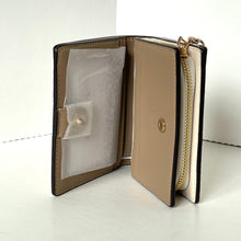 Load image into Gallery viewer, Coach Snap Wallet ID Shell Print CBO73 White Brown Small Billfold ORGPKG Charm