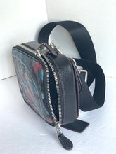 Load image into Gallery viewer, Coach Stanton Crossbody Mint + Serf Mens Black Leather Slim Bag Adjustable CL957