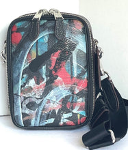 Load image into Gallery viewer, Coach Stanton Crossbody Mint + Serf Mens Black Leather Slim Bag Adjustable CL957