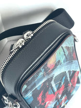 Load image into Gallery viewer, Coach Stanton Crossbody Mint + Serf Mens Black Leather Slim Bag Adjustable CL957