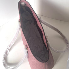 Load image into Gallery viewer, Pink handbag with a clear strap on a white background