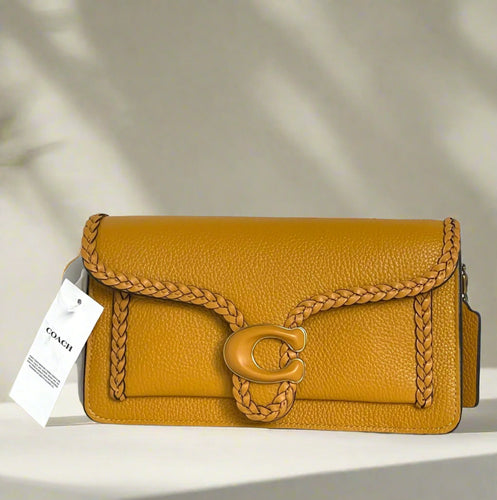 Coach Tabby Chain Clutch Braid Buttercup Leather CJ863