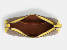 Load image into Gallery viewer, Coach Teri Shoulder Bag CA548 Brown Signature Canvas Yellow Crossbody