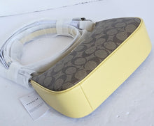 Load image into Gallery viewer, Coach Teri Shoulder Bag CA548 Brown Signature Canvas Yellow Crossbody