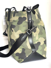 Load image into Gallery viewer, Coach Tote 38 Camo Print Large Canvas Leather Carry-All Shoulder Bag CL396