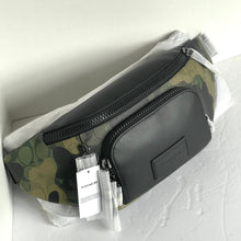 Load image into Gallery viewer, Coach Track Belt Bag Camo Signature Canvas Leather Fanny Pack Sling CM184 ORIG