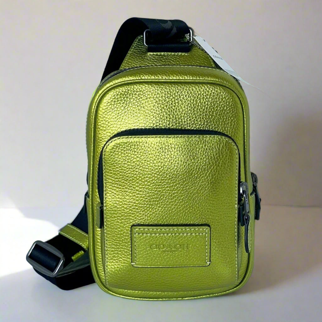 ? Coach track pack 14 Metallic Citrine NWT Coach Track Pack 14 CP141 METALLIC CITRINE | eBay main image 2