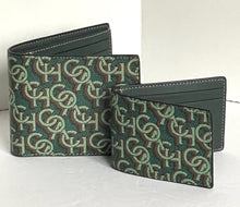 Load image into Gallery viewer, Coach Wallet 3 In 1 Mens CF134 Large Green Monogram Billfold ID 2 Piece Removable