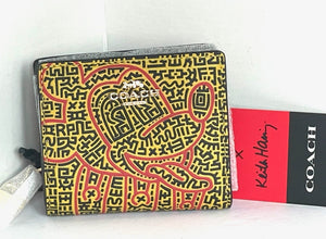 Coach Wallet C7446 Disney Mickey Mouse X Keith Haring Snap Small Billfold