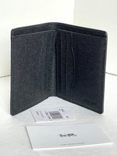 Load image into Gallery viewer, Coach Wallet Mens Black Billfold Slim Leather Compact Bifold #66833