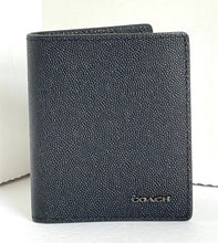 Load image into Gallery viewer, Coach Wallet Mens Black Billfold Slim Leather Compact Bifold #66833