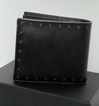 Load image into Gallery viewer, Coach Wallet Mens Black Leather Billfold Double Rivets Sport Calf, #35857 Boxed